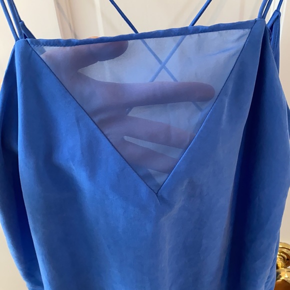 Royal Blue Shift Dress with Mess Detail and Open back - Zara - Picture 4 of 4